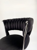 Krzesło obrotowe warkocz TRECCIA OFFICE BLACK VELVET II GATUNEK