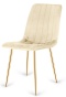 Krzesło tapicerowane AURORA VELVET BEIGE GOLD