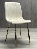 Krzesło tapicerowane AURORA VELVET BEIGE GOLD