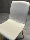 Krzesło tapicerowane AURORA VELVET BEIGE GOLD