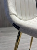 Krzesło tapicerowane AURORA VELVET BEIGE GOLD