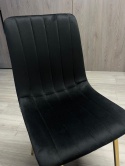 Krzesło tapicerowane AURORA VELVET BLACK GOLD