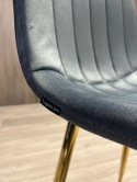 Krzesło tapicerowane AURORA VELVET DARK GREY GOLD