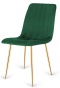 Krzesło tapicerowane AURORA VELVET GREEN GOLD