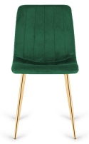 Krzesło tapicerowane AURORA VELVET GREEN GOLD