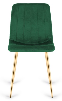 Krzesło tapicerowane AURORA VELVET GREEN GOLD