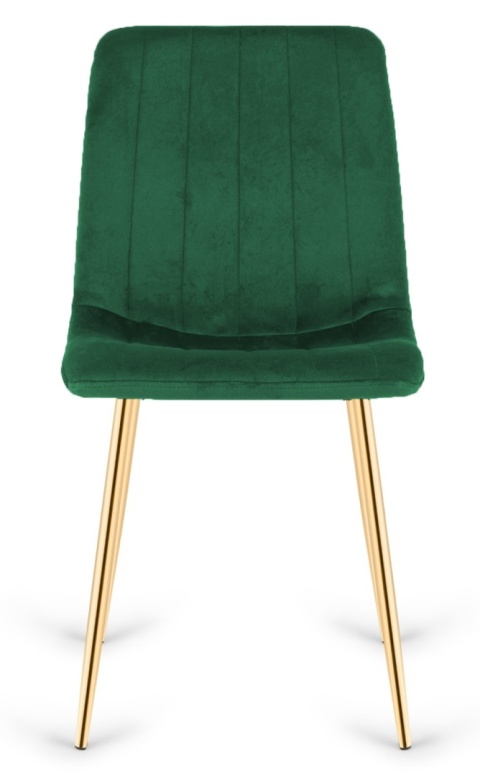 Krzesło tapicerowane AURORA VELVET GREEN GOLD