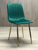 Krzesło tapicerowane AURORA VELVET GREEN GOLD