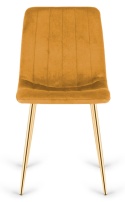 Krzesło tapicerowane AURORA VELVET HONEY GOLD