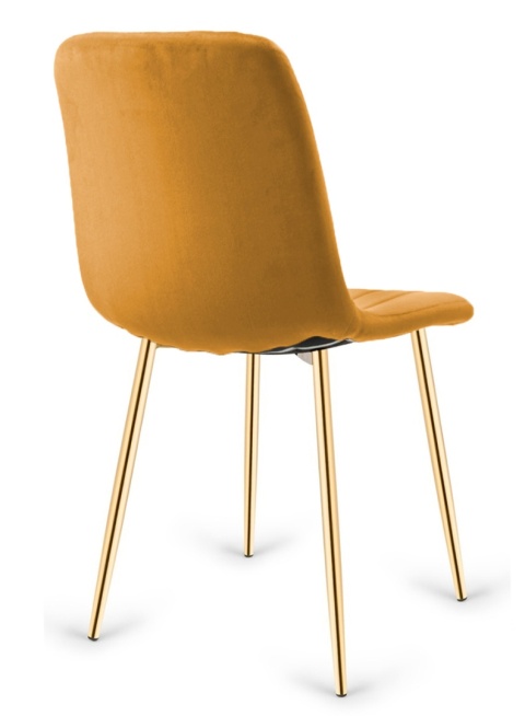 Krzesło tapicerowane AURORA VELVET HONEY GOLD