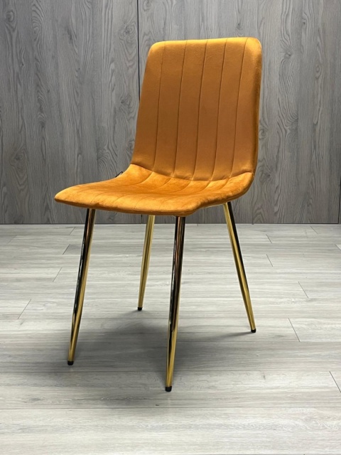 Krzesło tapicerowane AURORA VELVET HONEY GOLD