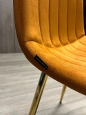 Krzesło tapicerowane AURORA VELVET HONEY GOLD