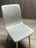 Krzesło tapicerowane AURORA VELVET LIGHT GREY GOLD