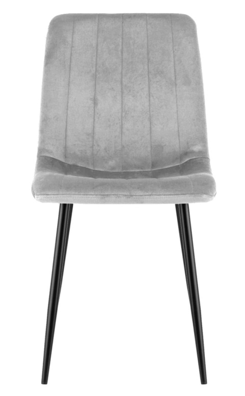 Krzesło tapicerowane AURORA VELVET LIGHT GREY