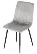 Krzesło tapicerowane AURORA VELVET LIGHT GREY