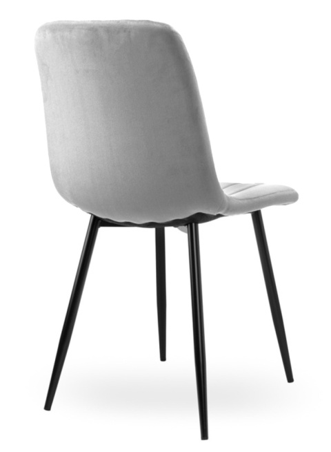 Krzesło tapicerowane AURORA VELVET LIGHT GREY