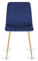 Krzesło tapicerowane AURORA VELVET NAVY BLUE GOLD