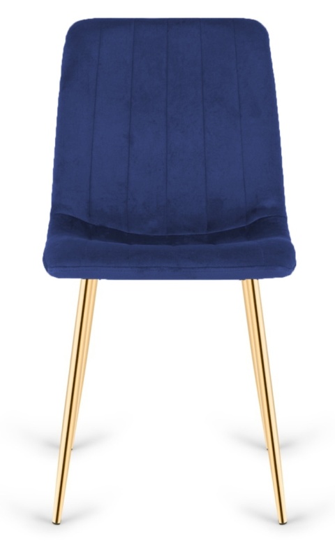 Krzesło tapicerowane AURORA VELVET NAVY BLUE GOLD