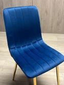 Krzesło tapicerowane AURORA VELVET NAVY BLUE GOLD