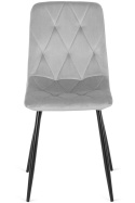 Krzesło tapicerowane BORGO VELVET LIGHT GREY II GATUNEK