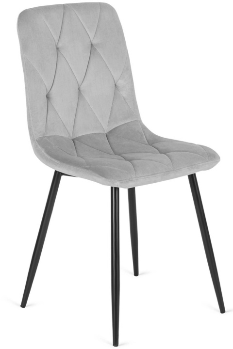 Krzesło tapicerowane BORGO VELVET LIGHT GREY II GATUNEK