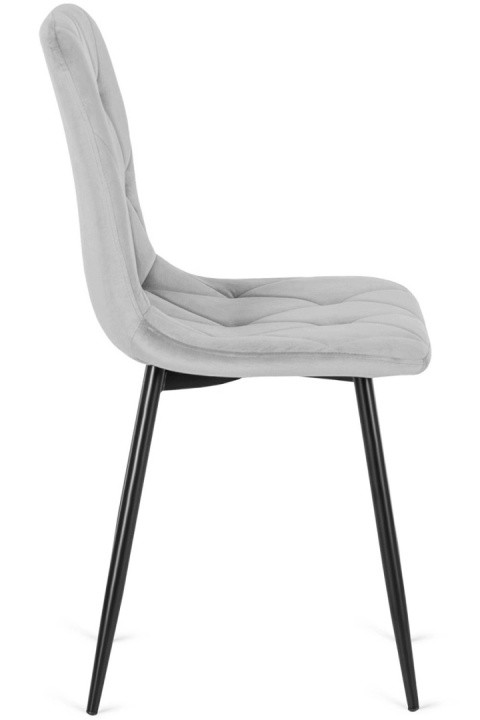 Krzesło tapicerowane BORGO VELVET LIGHT GREY II GATUNEK