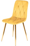 Krzesło tapicerowane BORGO VELVET MUSTARD GOLD