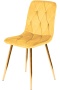 Krzesło tapicerowane BORGO VELVET MUSTARD GOLD