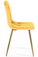 Krzesło tapicerowane BORGO VELVET MUSTARD GOLD