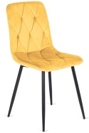 Krzesło tapicerowane BORGO VELVET MUSTARD