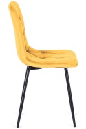Krzesło tapicerowane BORGO VELVET MUSTARD