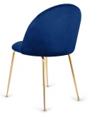 Krzesło tapicerowane CAMILA BLUE VELVET GOLD II GATUNEK