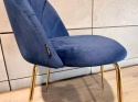 Krzesło tapicerowane CAMILA BLUE VELVET GOLD II GATUNEK