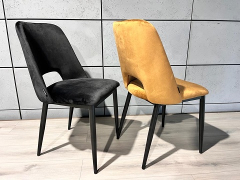 Krzesło tapicerowane GOTI BLACK VELVET II GATUNEK