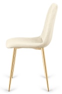 Krzesło tapicerowane TRIO VELVET BEIGE GOLD
