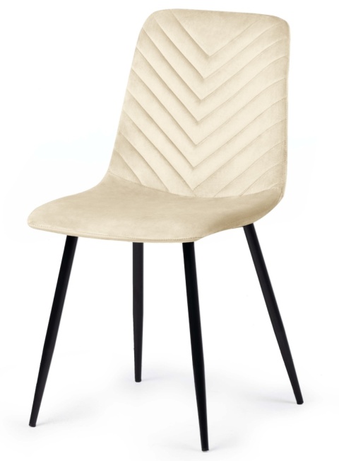 Krzesło tapicerowane TRIO VELVET BEIGE