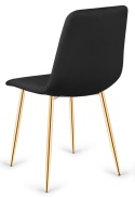 Krzesło tapicerowane TRIO VELVET BLACK GOLD