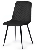 Krzesło tapicerowane TRIO VELVET BLACK