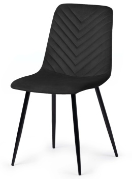 Krzesło tapicerowane TRIO VELVET BLACK