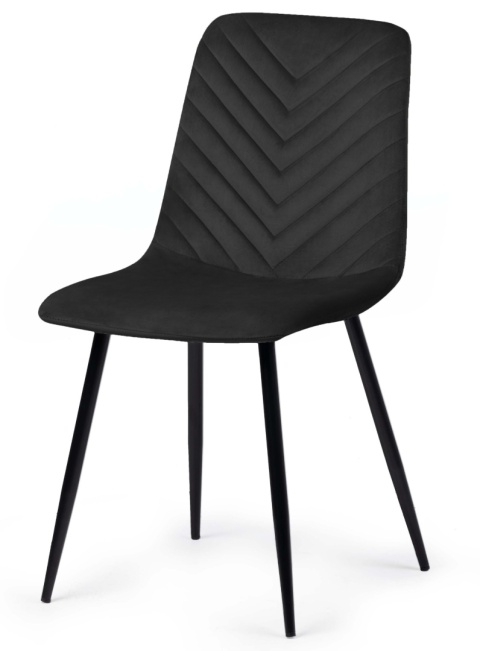 Krzesło tapicerowane TRIO VELVET BLACK