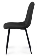 Krzesło tapicerowane TRIO VELVET BLACK