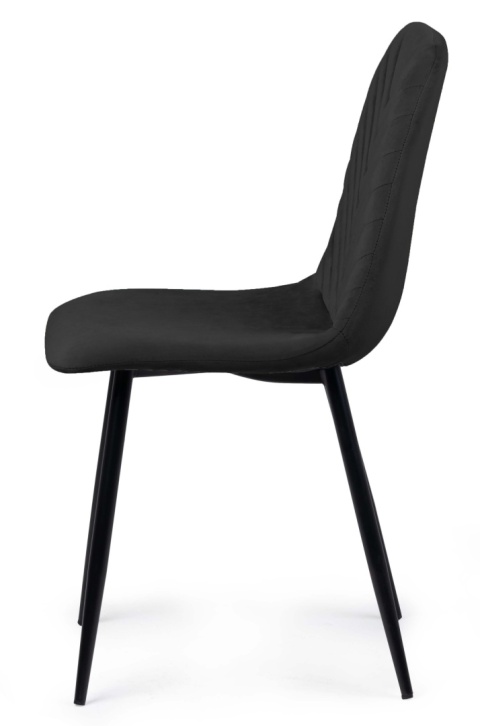 Krzesło tapicerowane TRIO VELVET BLACK