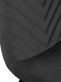 Krzesło tapicerowane TRIO VELVET BLACK