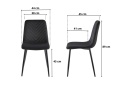 Krzesło tapicerowane TRIO VELVET BLACK