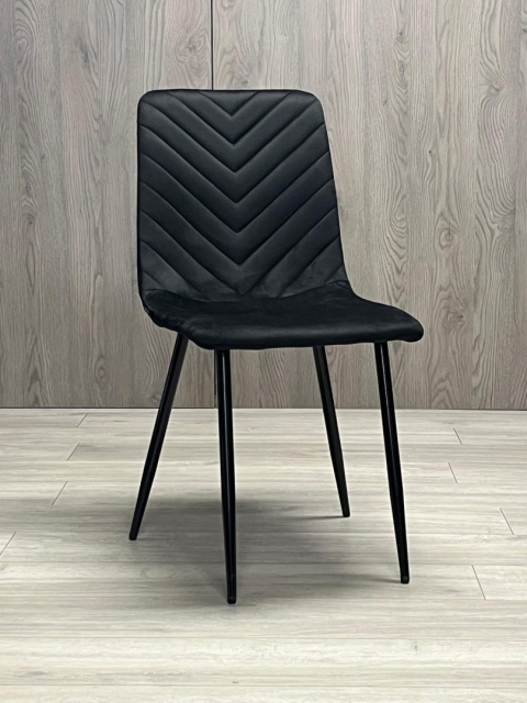 Krzesło tapicerowane TRIO VELVET BLACK