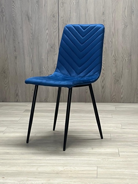 Krzesło tapicerowane TRIO VELVET BLUE