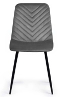Krzesło tapicerowane TRIO VELVET DARK GREY
