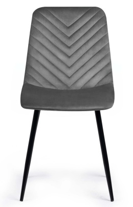 Krzesło tapicerowane TRIO VELVET DARK GREY