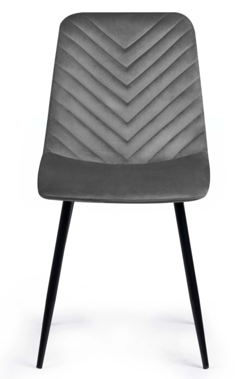 Krzesło tapicerowane TRIO VELVET DARK GREY