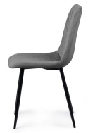 Krzesło tapicerowane TRIO VELVET DARK GREY